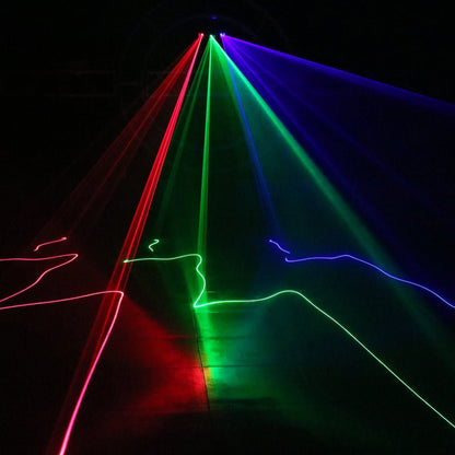 CRONY Square 3 hole red green blue laser light Colorful Fan Beam Pattern Led Lights RGB Disco Laser Stage Lighting For Party -2 - Edragonmall.com