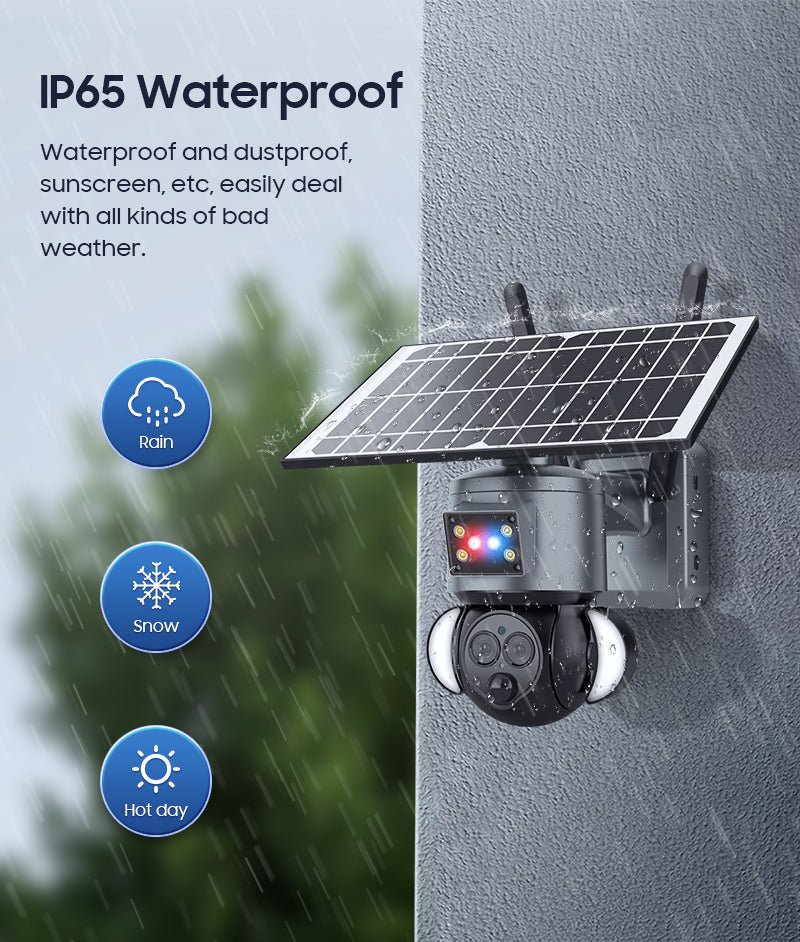 CRONY ST-558-6MP-12X-4G Dual Lens Zoom Solar Battery Camera - Edragonmall.com