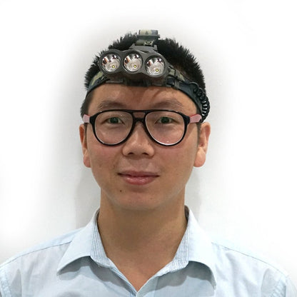 CRONY Strong light high power LED rechargeable 3 head light source headlight bulb outdoor - Edragonmall.com