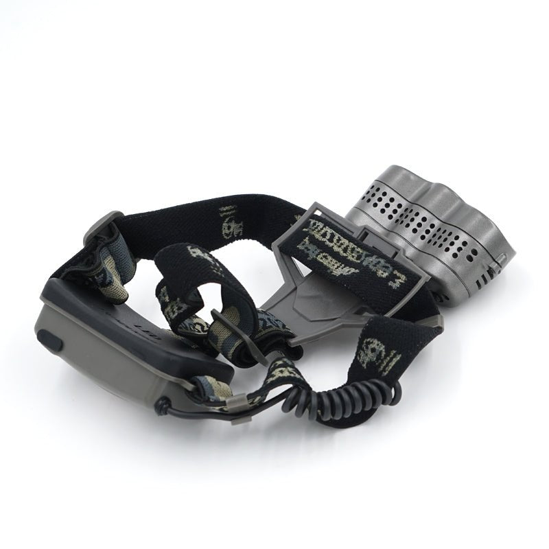 CRONY Strong light high power LED rechargeable 3 head light source headlight bulb outdoor - Edragonmall.com