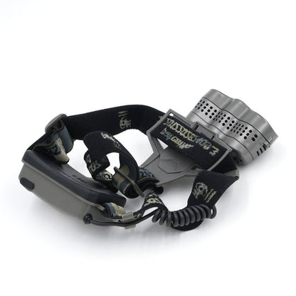 CRONY Strong light high power LED rechargeable 3 head light source headlight bulb outdoor - Edragonmall.com