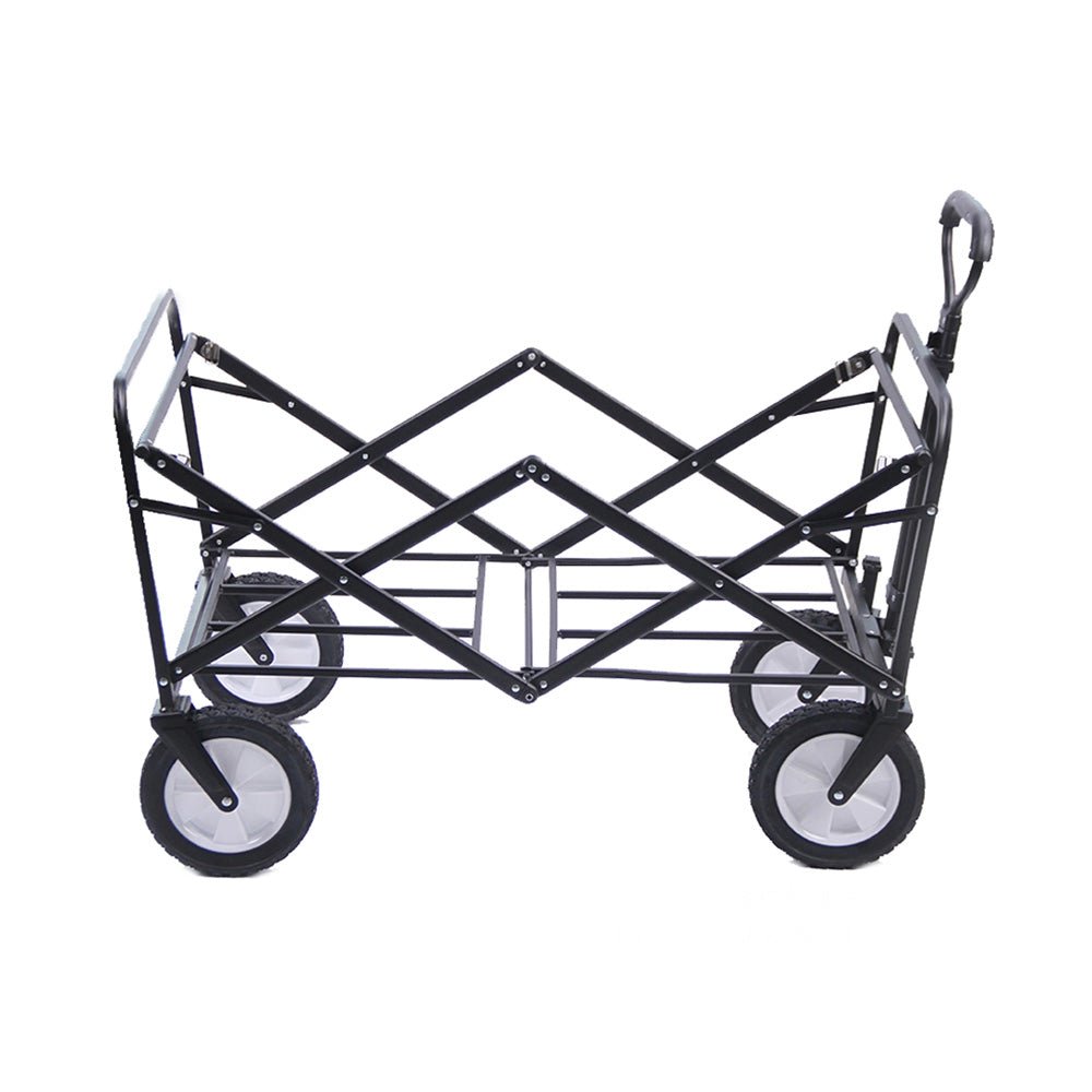 CRONY TC3015 Folding Cart Heavy Duty Collapsible Folding Wagon Utility Shopping Outdoor Camping Garden Cart | BLUE - Edragonmall.com