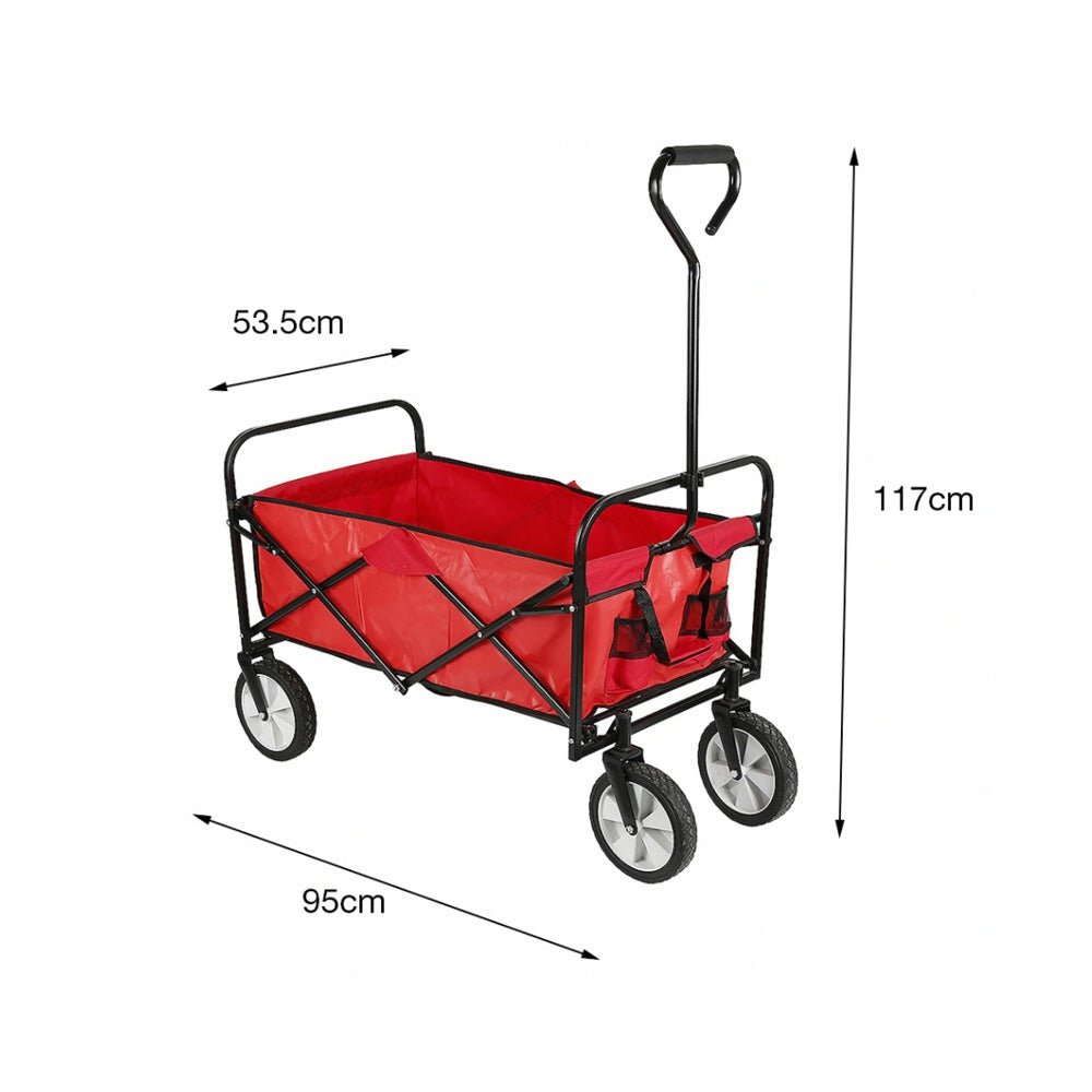 CRONY TC3015 Folding Cart Shipping Trolley Folding Garden Trolley | BLACK - Edragonmall.com
