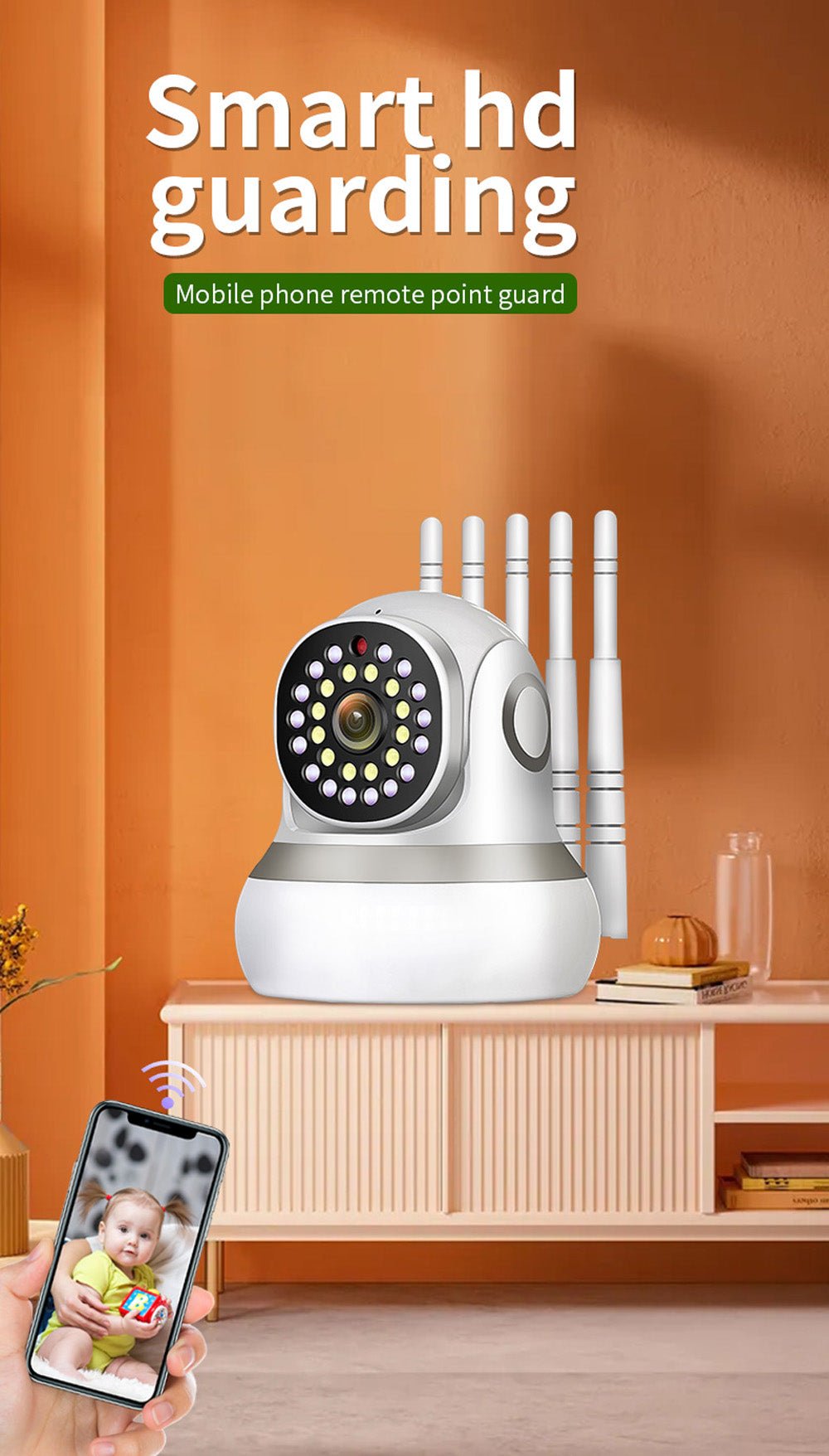 CRONY TC50-CA1Z2 5G Wifi Dual-band with Night Vision Motion Detection 2-Way Audio Home Security Surveillance - Edragonmall.com