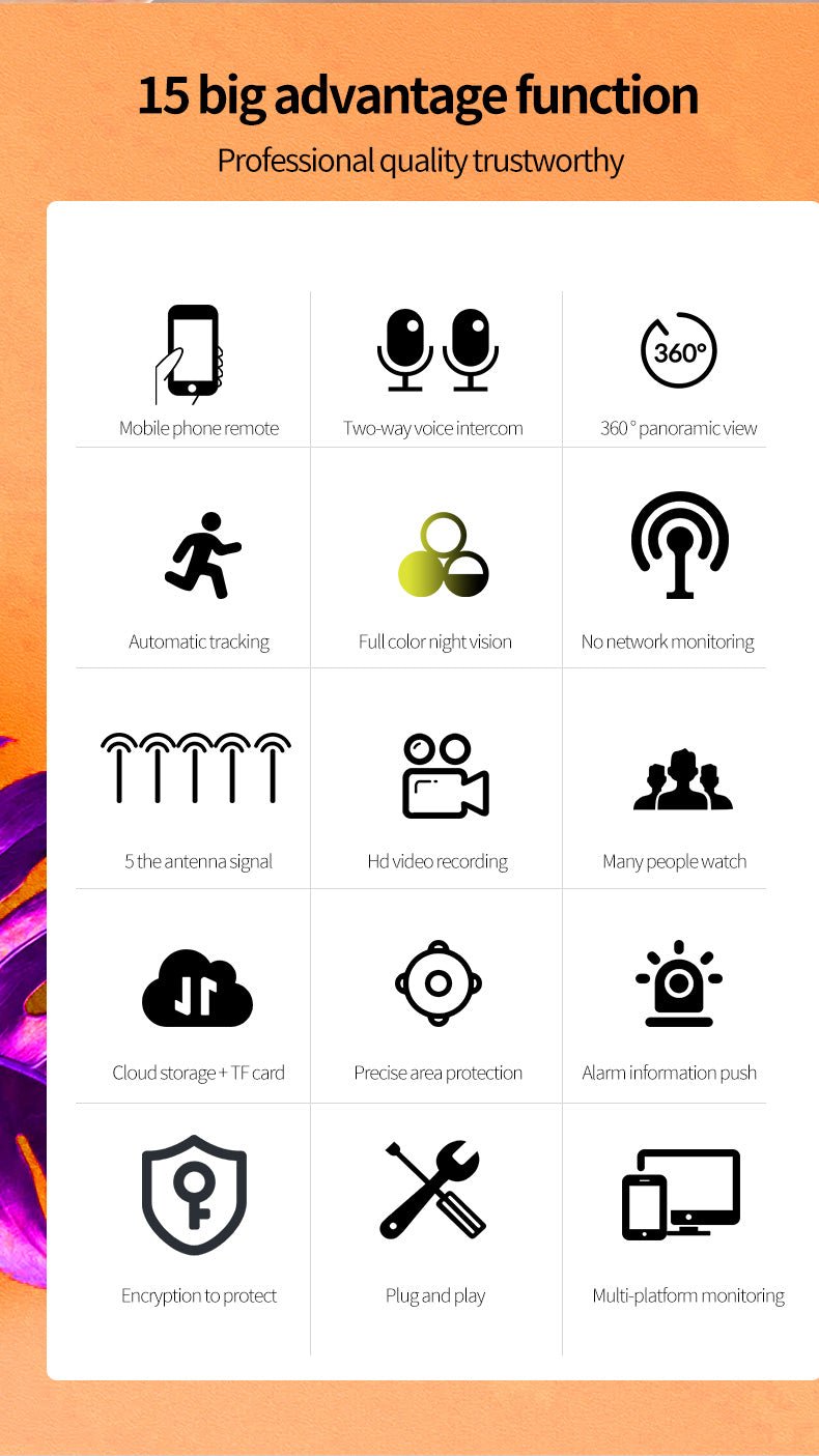 CRONY TC99-DC2S3 5G Wifi 4MP Binocular HD IP Camera 390 Eye Movement Tracking Mini Indoor Security Camera IP Camera - Edragonmall.com