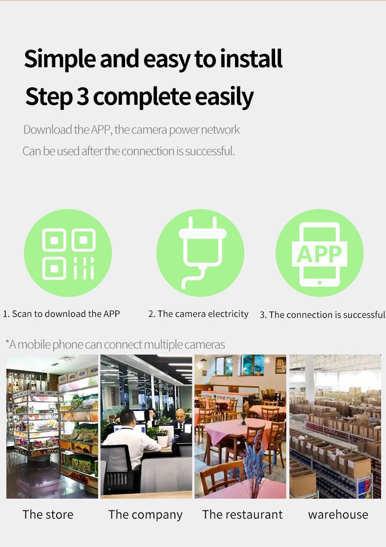CRONY TC99-DC2S3 5G Wifi 4MP Binocular HD IP Camera 390 Eye Movement Tracking Mini Indoor Security Camera IP Camera - Edragonmall.com