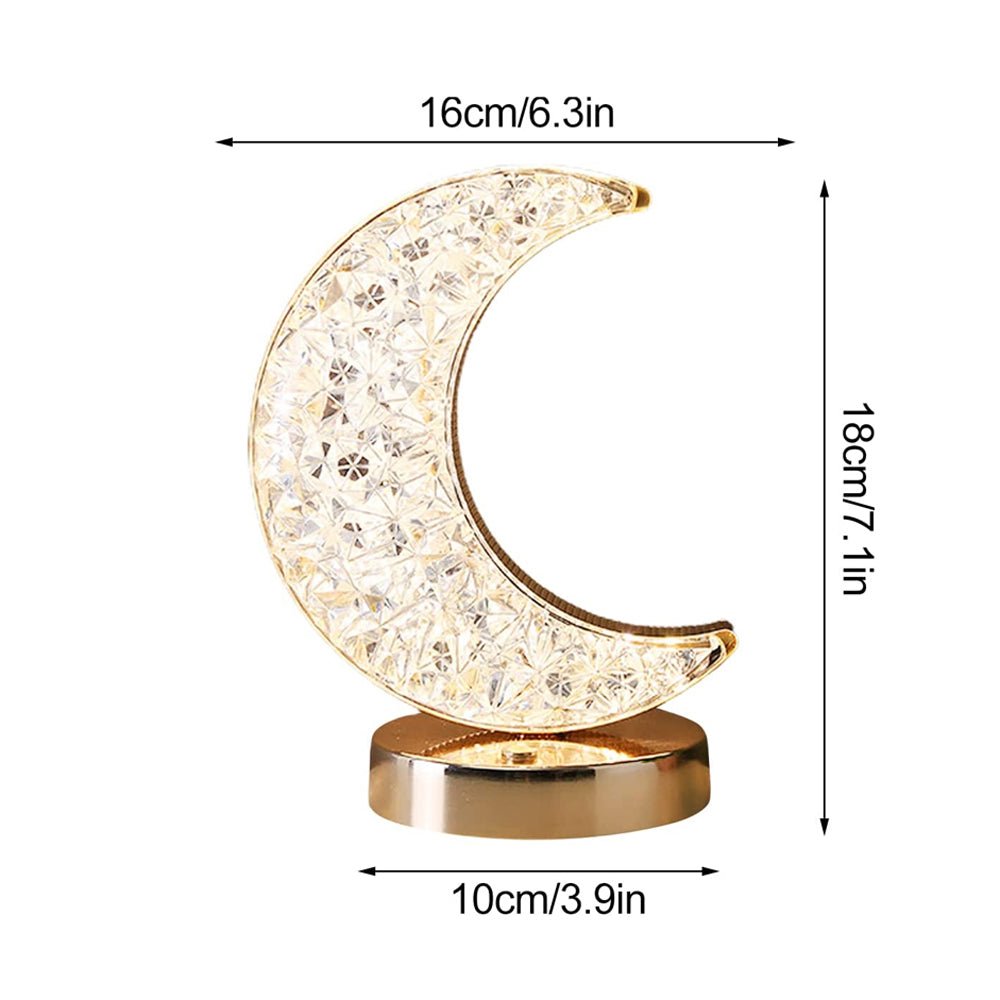 CRONY Three-color touch charging star eye lamp Modern Luxury Crystal Desk Lamp Bedroom Portable Night Light - Edragonmall.com