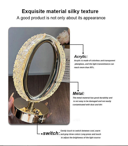 CRONY Three-color touch charging star eye lamp Modern Luxury Crystal Desk Lamp Bedroom Portable Night Light - Edragonmall.com