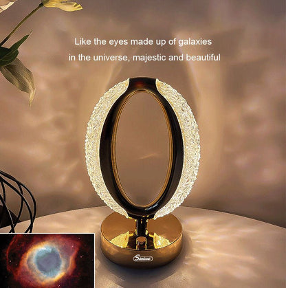 CRONY Three-color touch charging star eye lamp Modern Luxury Crystal Desk Lamp Bedroom Portable Night Light - Edragonmall.com