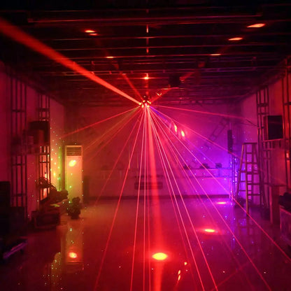CRONY Three-ended ball rolling LED With laser dj Lights RGBW 4in1 LED Beam Moving Head Light 3 Head Stage Light For Bar ktv - Edragonmall.com