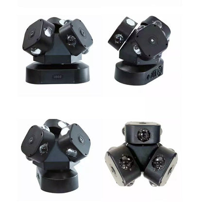 CRONY Three-ended ball rolling LED With laser dj Lights RGBW 4in1 LED Beam Moving Head Light 3 Head Stage Light For Bar ktv - Edragonmall.com