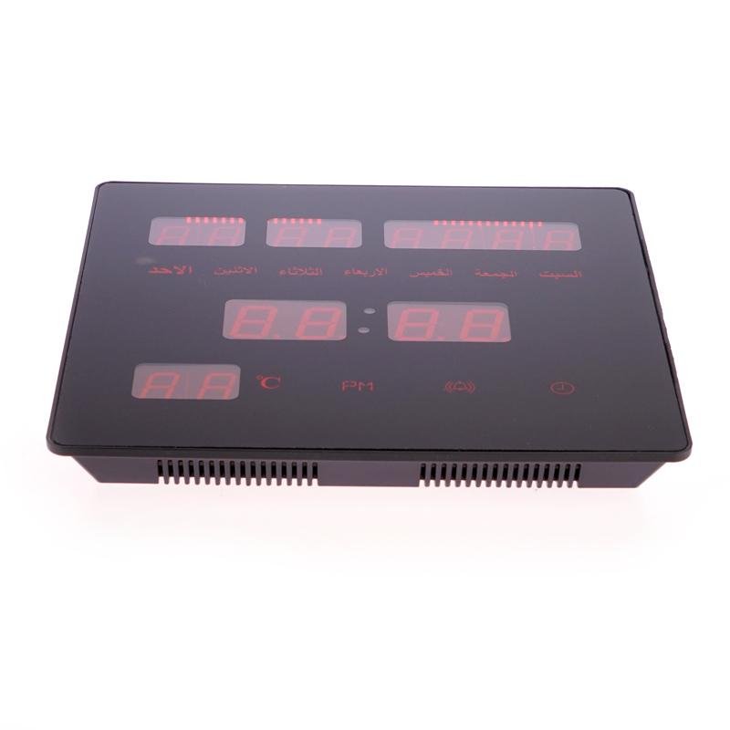 CRONY TL-2320 Digital LED Wall Clock Home Clock Office Clock with Glass Surface - Edragonmall.com