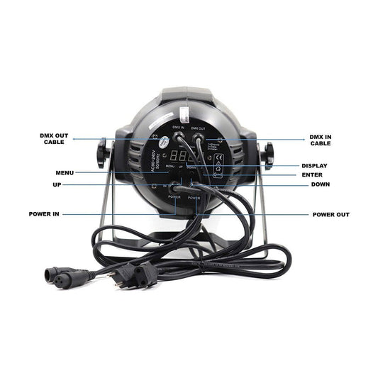 CRONY TP001/2 3W*54EACH RGB Led Par Light With DMX Cable for Use in DJ Disco Party, Stage Lighting - Edragonmall.com