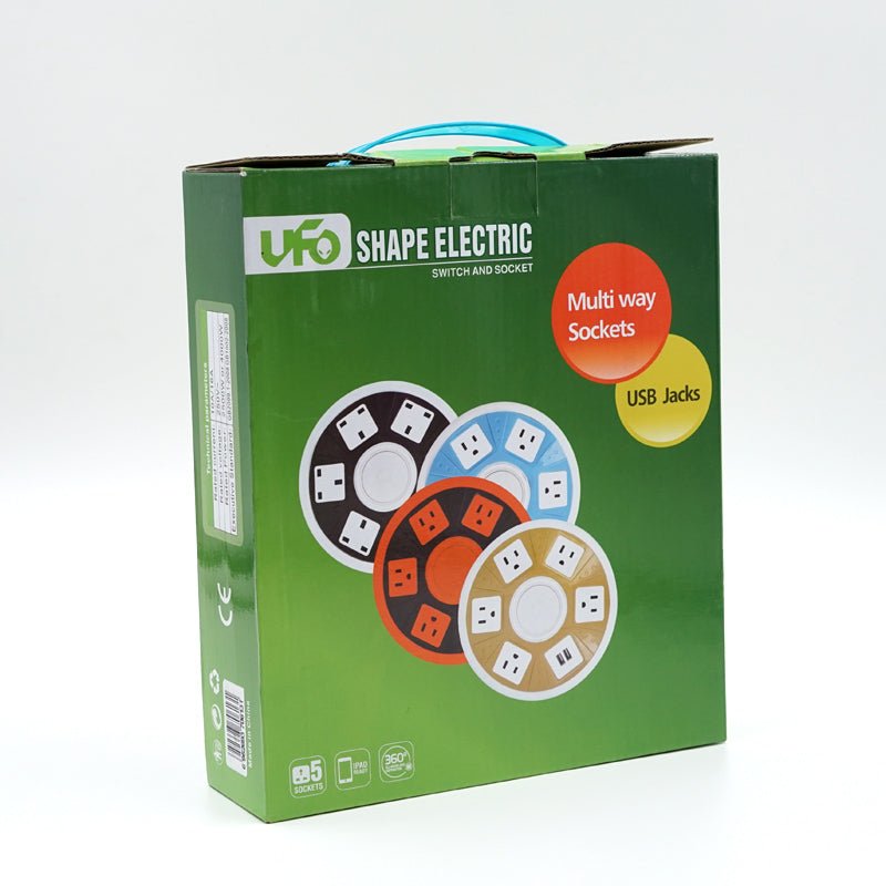 Crony UFO 5 way socket with 2 usb - Edragonmall.com