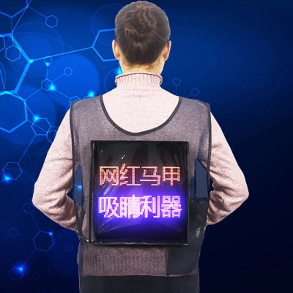 CRONY us-b005 LED display waistcoat Bios led | professional advertising | LED matrix LED screen panel vest | HD advertising board display AD Jacket - Edragonmall.com
