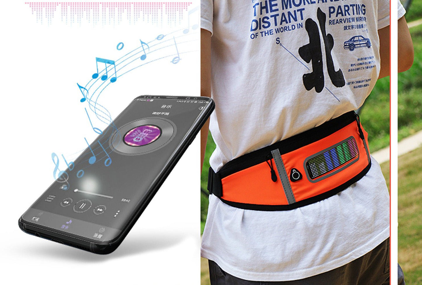 CRONY US-B006 LED Display fashion waist bag with app control for men and women - Edragonmall.com