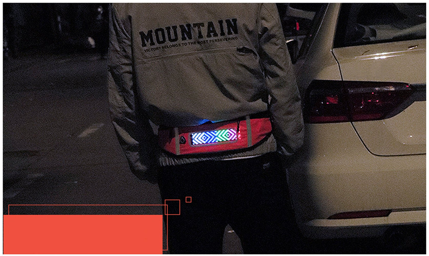 CRONY US-B006 LED Display fashion waist bag with app control for men and women - Edragonmall.com