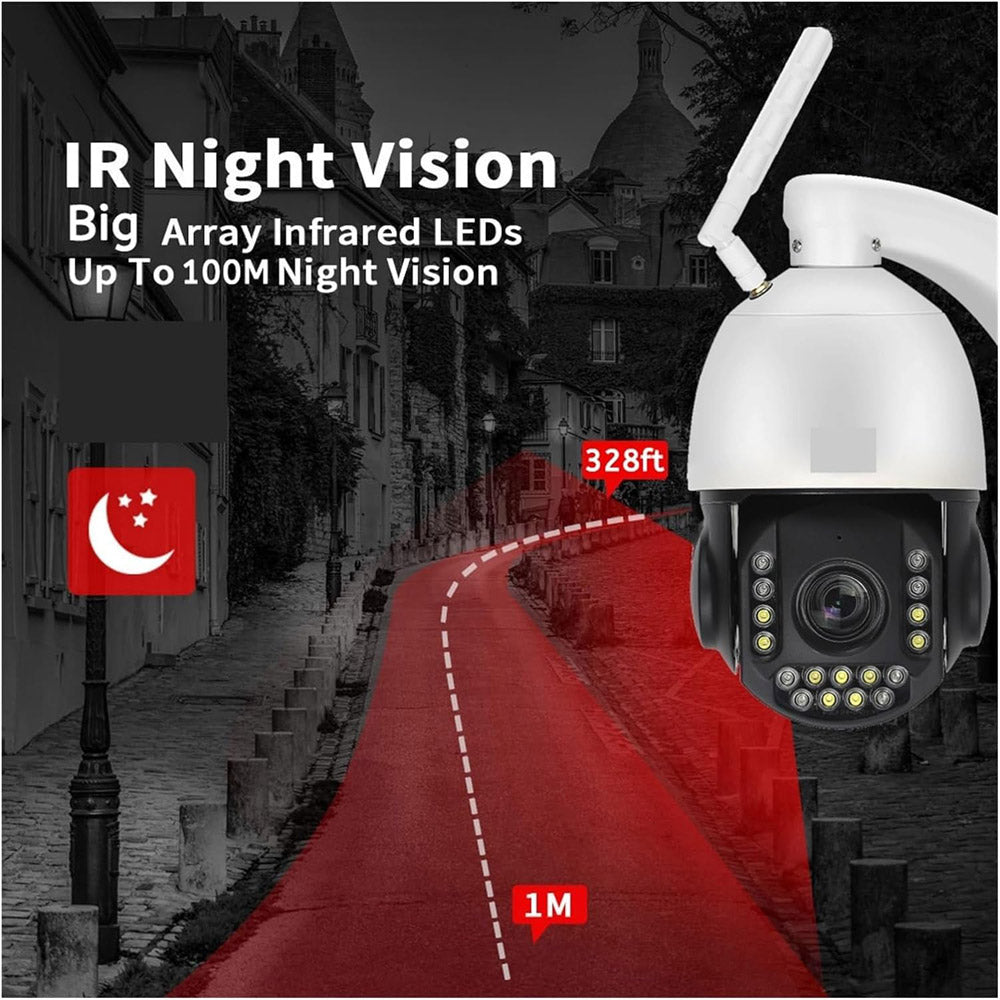 CRONY VST-WF93AR-5MP-30X 4G Camera Surveillance Camera 30X Zoom WiFi/4G PTZ IP Camera Outdoor 4K 8MP Humanoid Tracking - Edragonmall.com