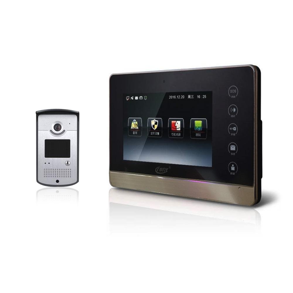 CRONY Wifi Video Camera Doorbell 7" HD True Color Display Smart Home Doorbell Camera -ANV99 BV42 - Edragonmall.com