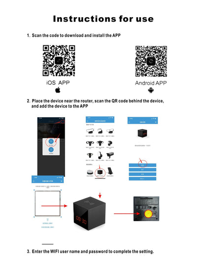 Crony Wireless Smart camera with Wireless charger clock Phone Charger WIFI Hidden CCTV - Edragonmall.com