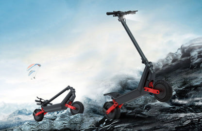 CRONY X10 Dual Moto Max Rang 80KM + App Folding E-Scooter 11 Inch Off-Road Scooter 2400W Dual Motor Foldable Electric Scooter - Edragonmall.com