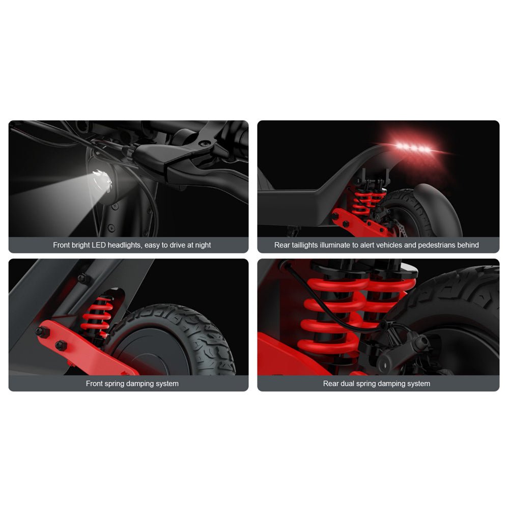CRONY X10 Dual Moto Max Rang 80KM + App Folding E-Scooter 11 Inch Off-Road Scooter 2400W Dual Motor Foldable Electric Scooter - Edragonmall.com