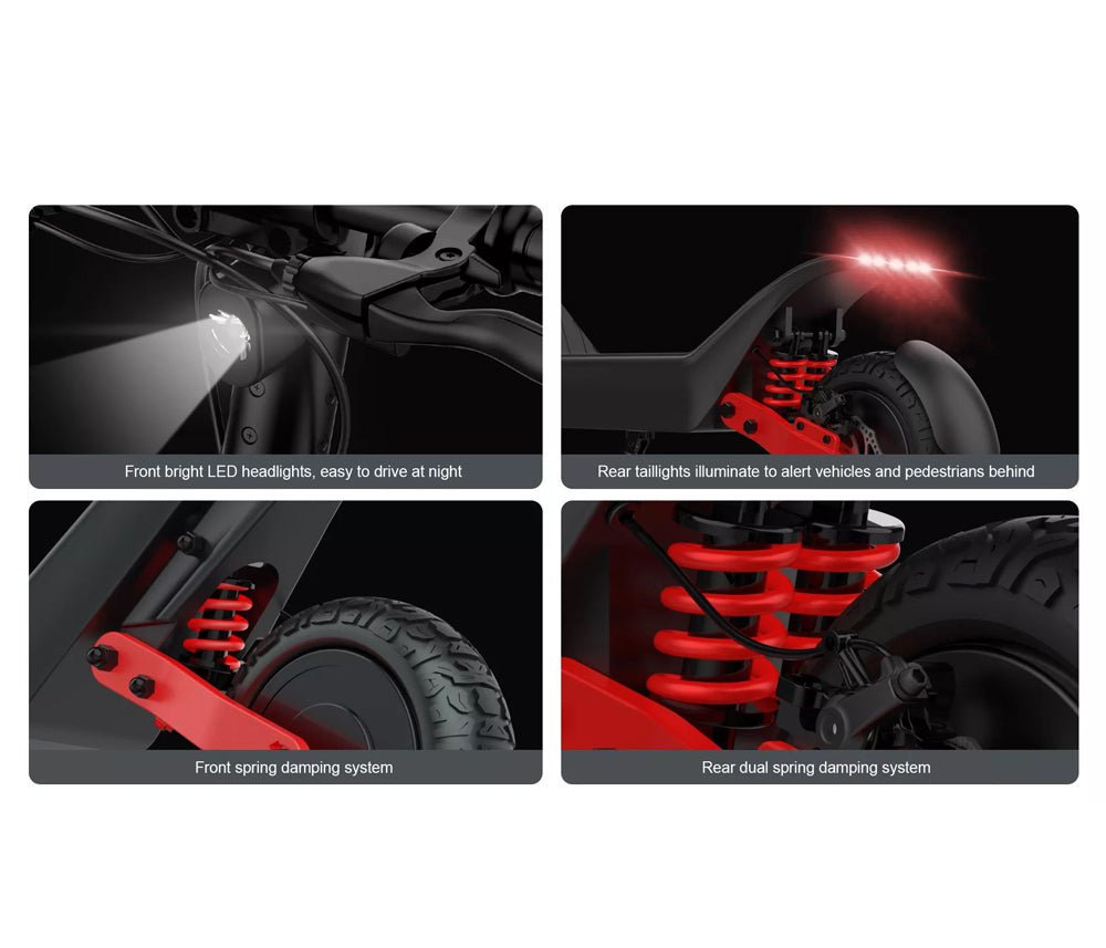 CRONY X10 Dual Moto Max Rang 80KM + App Folding E-Scooter 11 Inch Off-Road Scooter 2400W Dual Motor Foldable Electric Scooter - Edragonmall.com