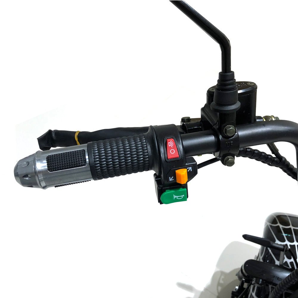 CRONY X3 BIG HARLEY+LI-ion battery+BT+double seat Black Spid Electric motorcycle | Black Spiderman - Edragonmall.com