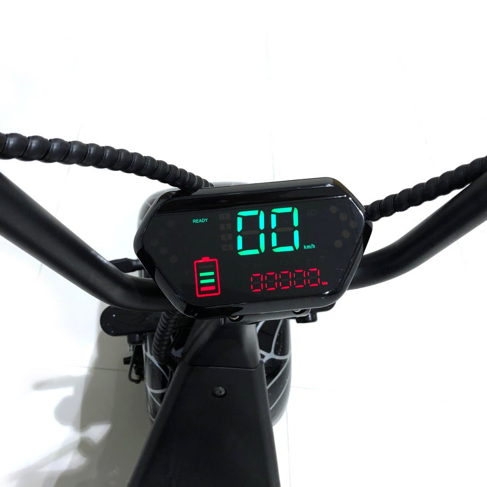 CRONY X3 BIG HARLEY+LI-ion battery+BT+double seat Electric motorcycle | Black - Edragonmall.com