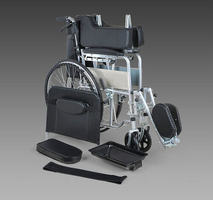 CRONY XT-D-004 Hand-pushed semi-lying wheelchair With toilet Convenient four-brake wheelchair, multifunctional folding wheelchair - Edragonmall.com