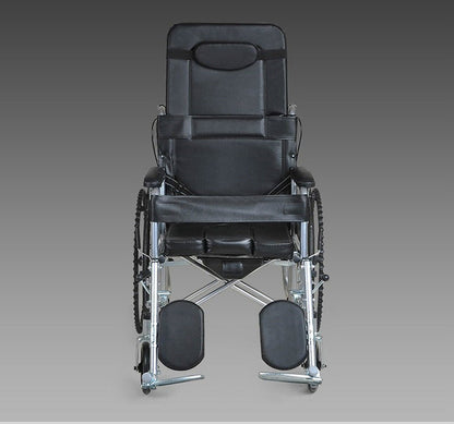 CRONY XT-D-004 Hand-pushed semi-lying wheelchair With toilet Convenient four-brake wheelchair, multifunctional folding wheelchair - Edragonmall.com