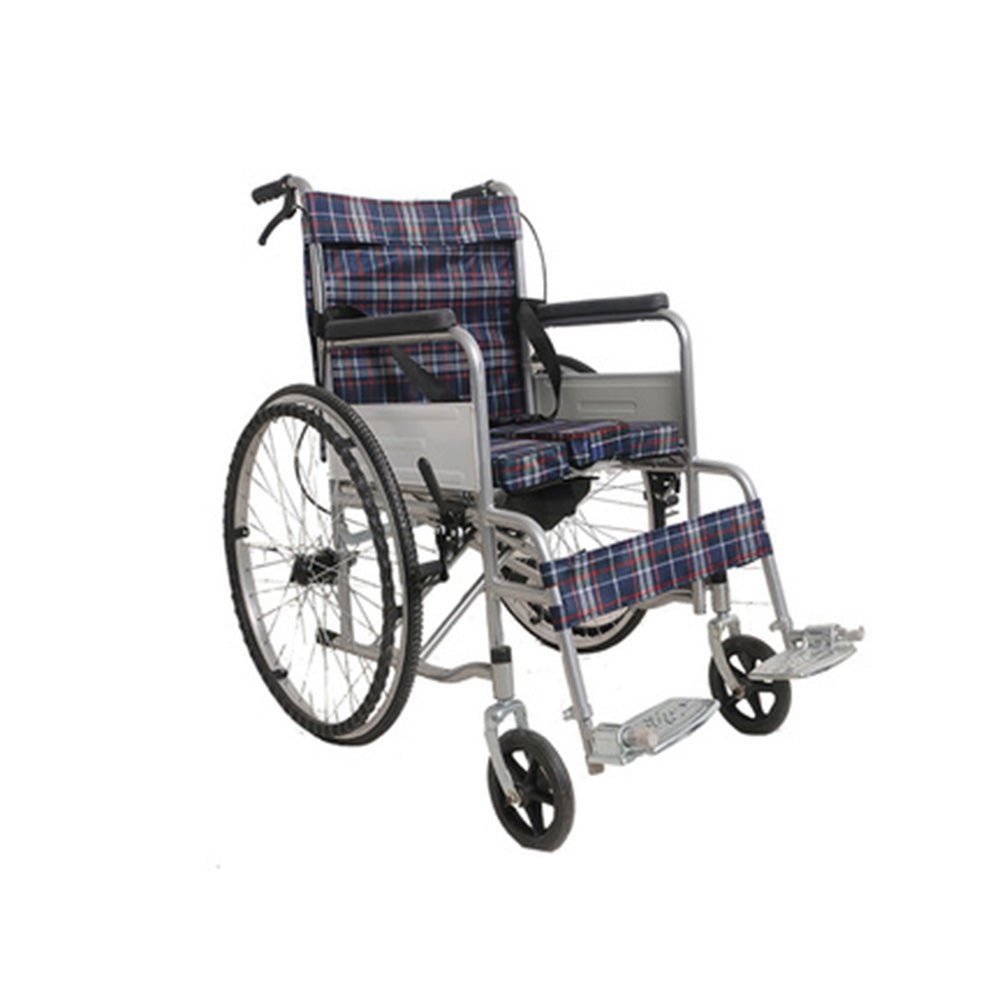 CRONY XT-T-007 Hand-pushed wheelchair With toilet Convenient four-brake wheelchair, multifunctional folding wheelchair - Edragonmall.com
