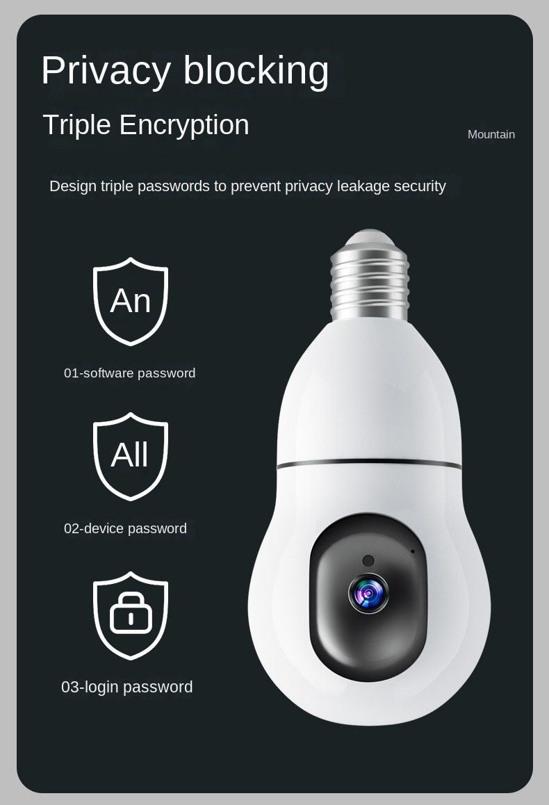 CRONY Y25-1080P light bulb IP Camera dual frequency 2.4g 5g network two-way voice automatic tracking - Edragonmall.com