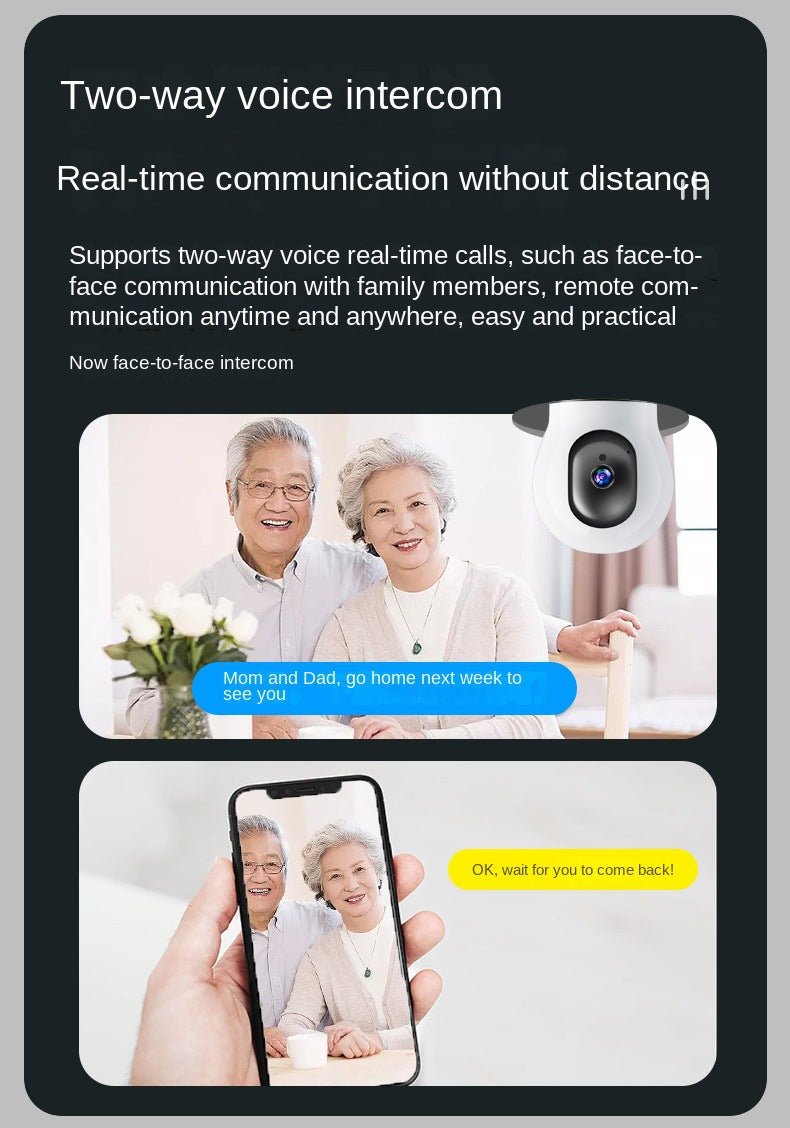 CRONY Y25-1080P light bulb IP Camera dual frequency 2.4g 5g network two-way voice automatic tracking - Edragonmall.com