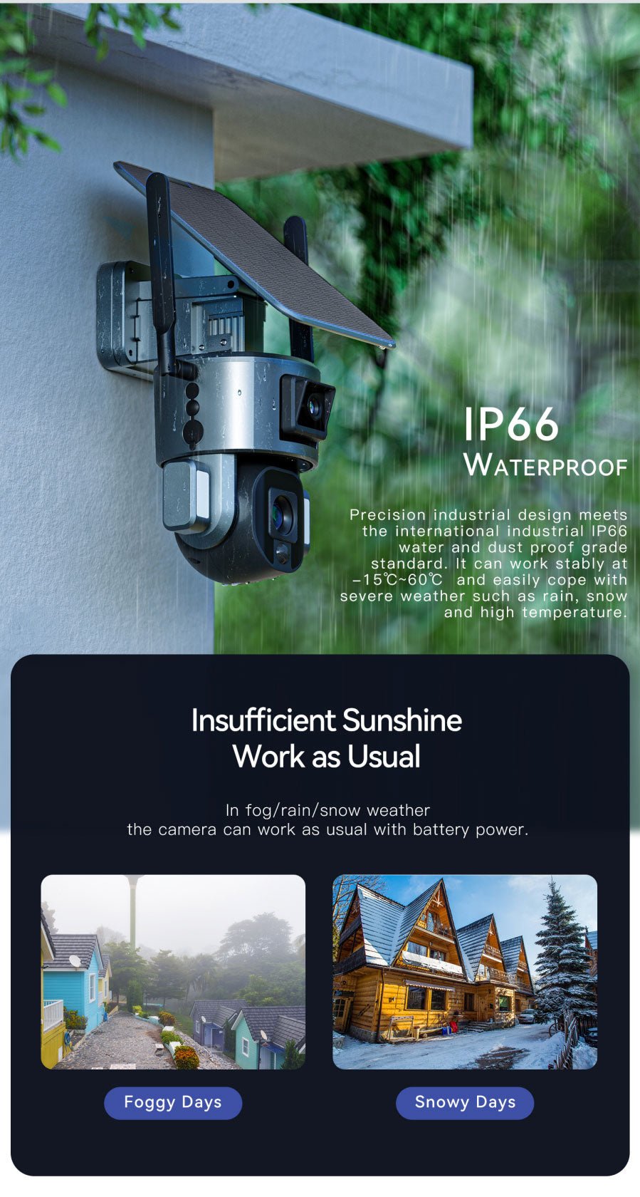 CRONY Y5 4G-4K-8MP-4X Solar Dual Linkage Battery PTZ Camera 8MP Wireless CCTV Camera Outdoor IP66 Waterproof Solar Dual Camera - Edragonmall.com
