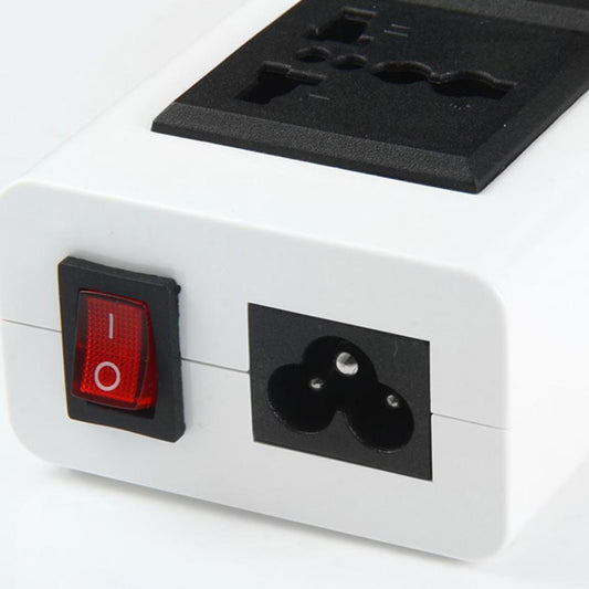 CRONY YC-CDA9 2+socket 6 USB Ports 2 Sockets with US Plug White - Edragonmall.com