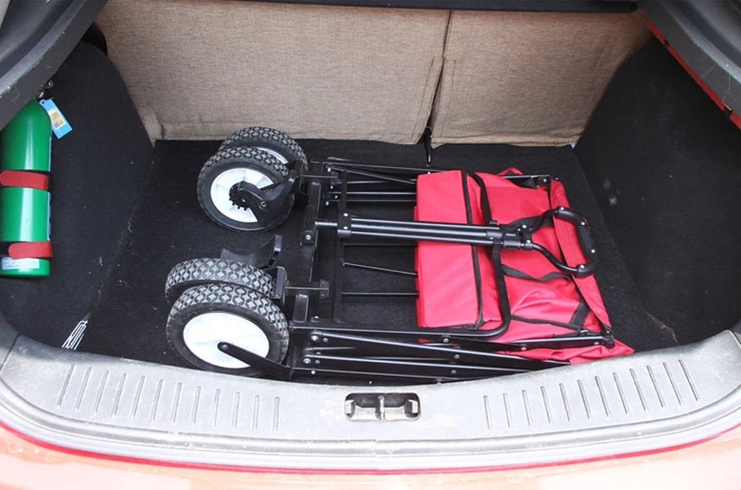 CRONY Ym-003 Folding Shopping Cart With Cover For Beachside Camping Outdoor Heavy Duty Portable Trolley /Black - Edragonmall.com