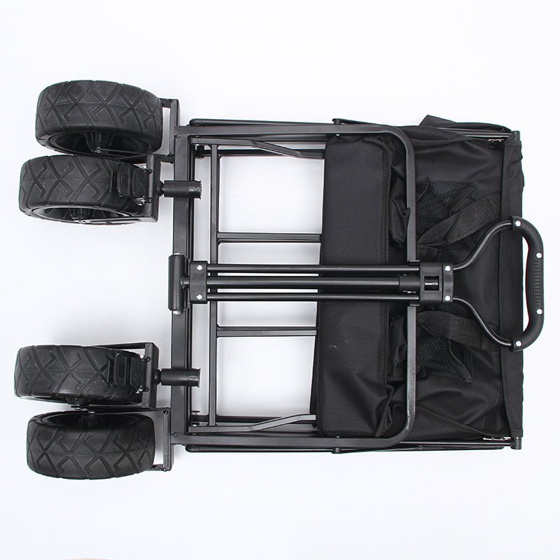 CRONY Ym-003 Folding Shopping Cart With Cover For Beachside Camping Outdoor Heavy Duty Portable Trolley /Blue - Edragonmall.com