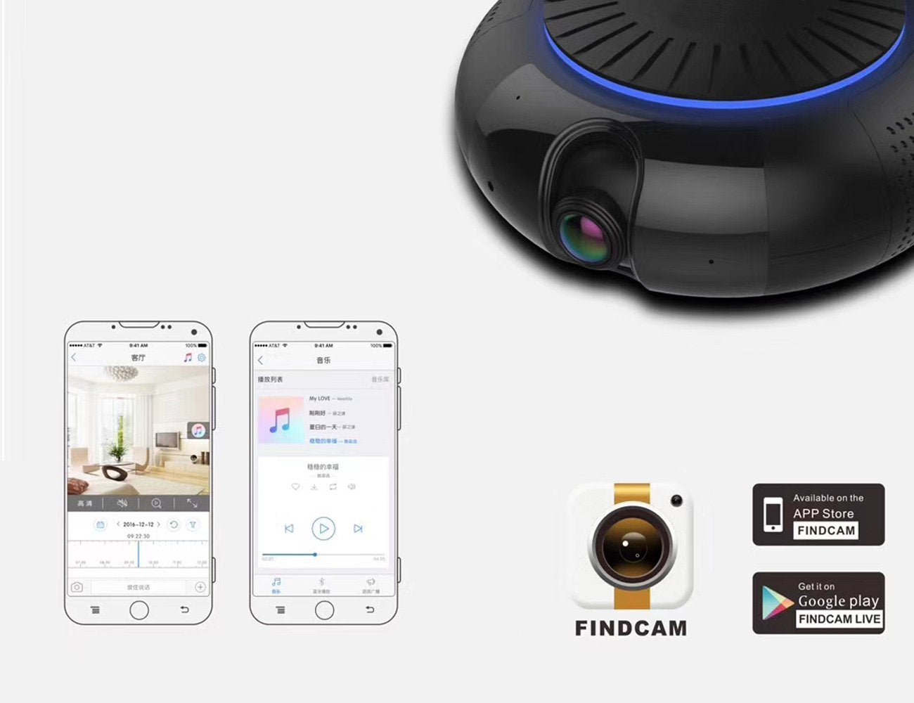 CS01 1080P Full HD Bluetooth Speaker Camera - Edragonmall.com