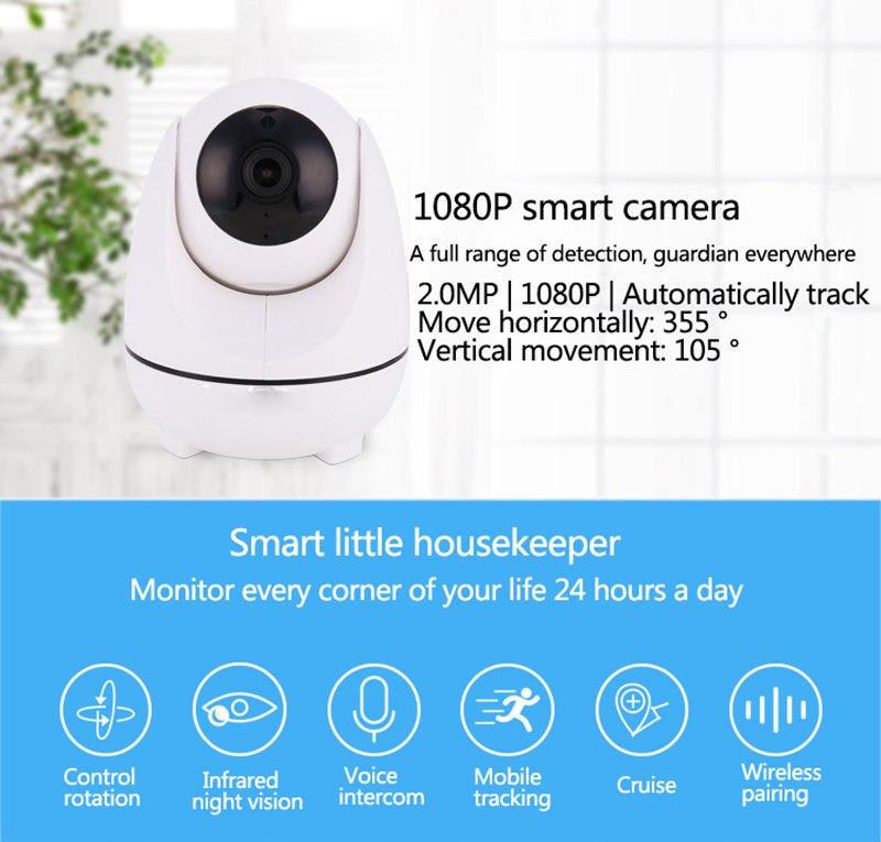 CWZ06501AI-Camera 1080P Security Camera Wireless Auto Tracking IP Camera Wifi Alarm Baby Monitor Surveillance Camera - Edragonmall.com