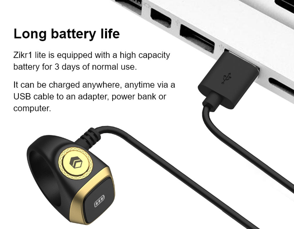 E01 Smart ring Smart Tasbeehi Ring Counter Tasbih Ring Prayer Ring - Edragonmall.com