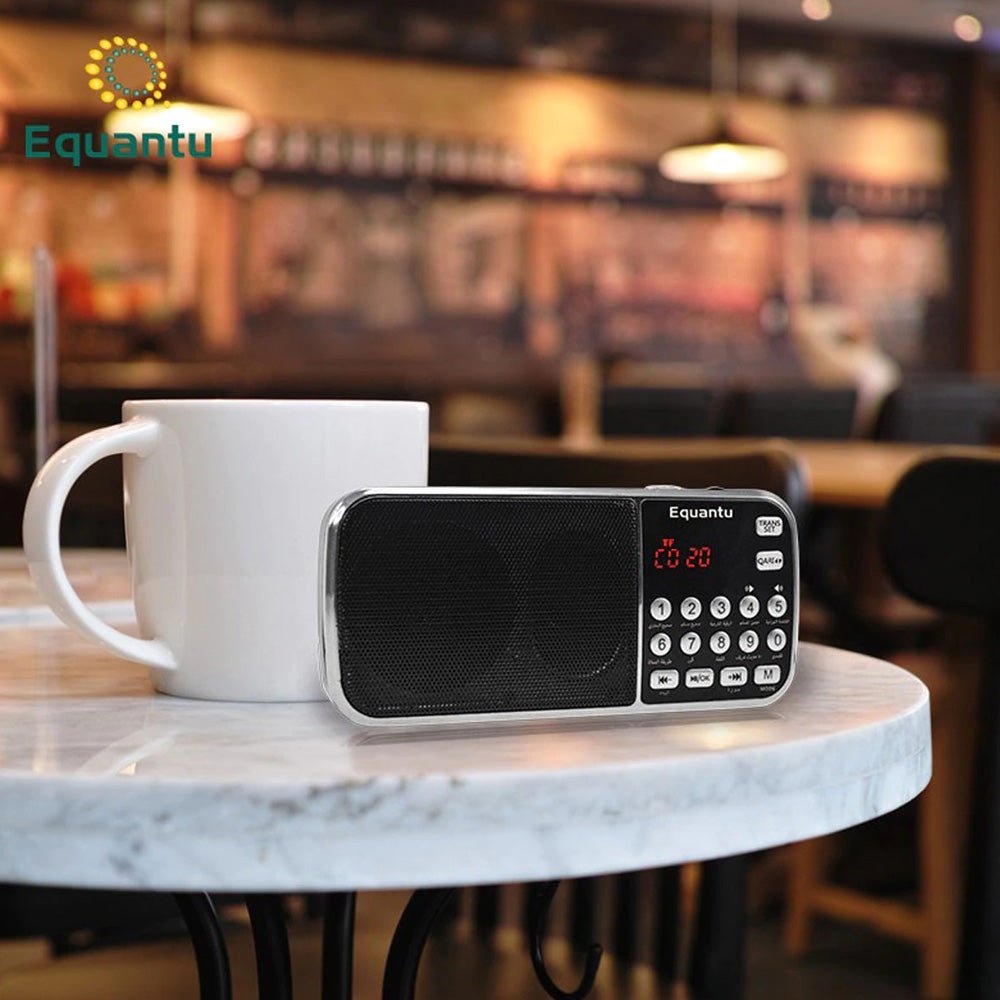 EQUANTU SQ-138 19 Voices 15 Languages Quran Speaker FM Radio Speaker 8GB MP3 Player - Edragonmall.com