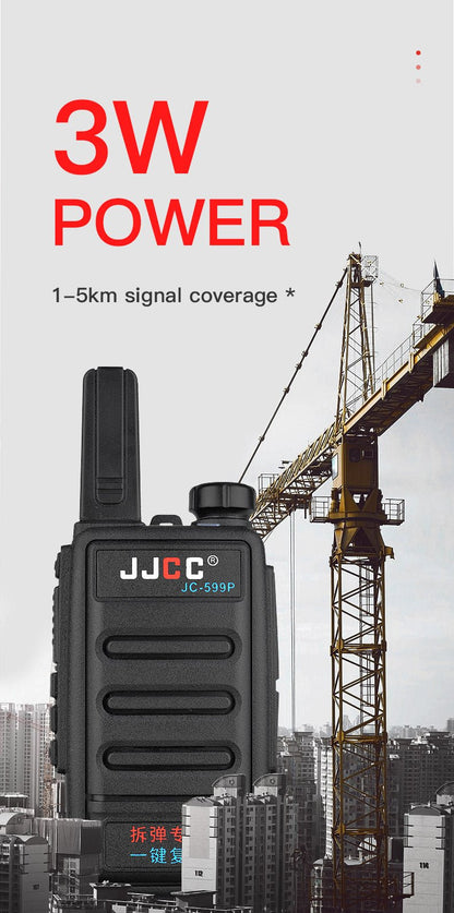 JJCC 3W JC-599P UHF A key to copy walkie-talkie 136 174MHz 400 480 MHz 5km wireless Walkie talkie two ways radio 2pcs/boxes - Edragonmall.com