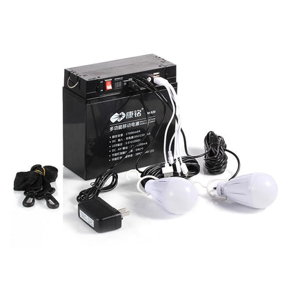 KAMISAFE KM920 Multifunctional Battery with Two 5 Watt Bulbs Portable Power Station for Camping Fishing - Edragonmall.com