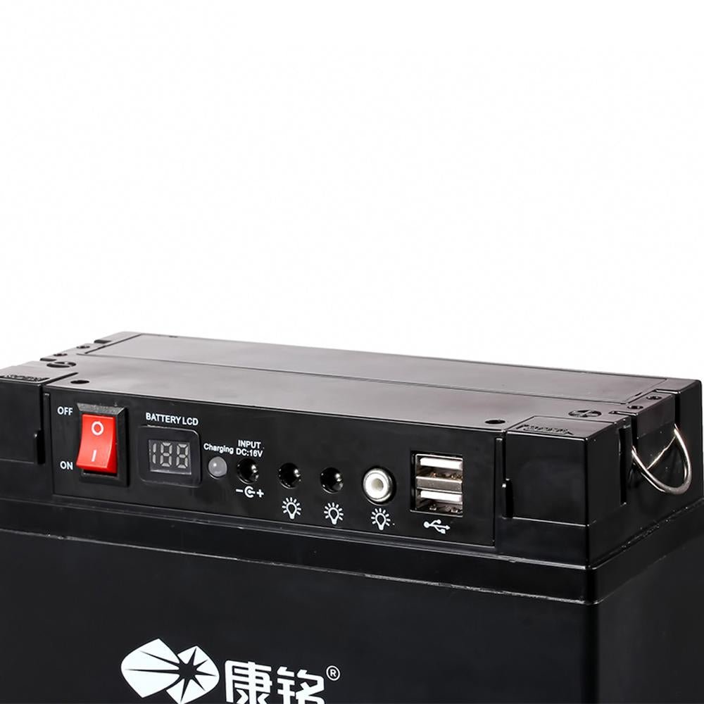KAMISAFE KM920 Multifunctional Battery with Two 5 Watt Bulbs Portable Power Station for Camping Fishing - Edragonmall.com