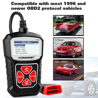KONNWEI KW310 CAN OBD Scan Tool OBD2 Scanner Full OBDII - Edragonmall.com
