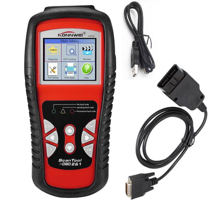 Konnwei KW830 EOBD OBD OBDII Scanner Reader Car Vehicles Diagnostic Tool Detector - Edragonmall.com