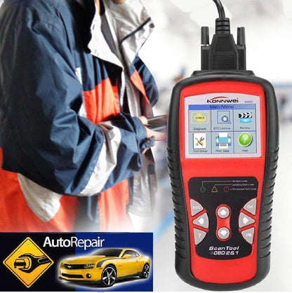 Konnwei KW830 EOBD OBD OBDII Scanner Reader Car Vehicles Diagnostic Tool Detector - Edragonmall.com