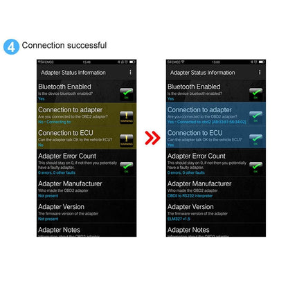 Konnwei KW901 OBD2 Car Bluetooth 3.0 Scanner ELM327 Car Diagnostic Tool - RED - Edragonmall.com