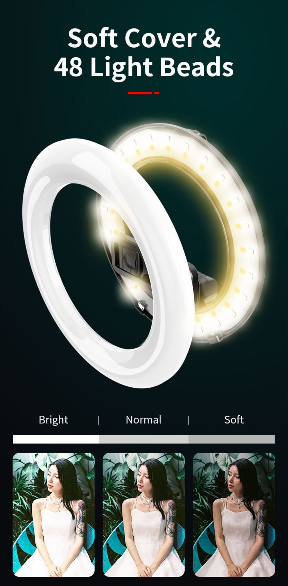 L07 mobile phone Live Fill Light Wireless Control Dimmable Camera Phone Ring Lamp With Stand Tripod - Edragonmall.com